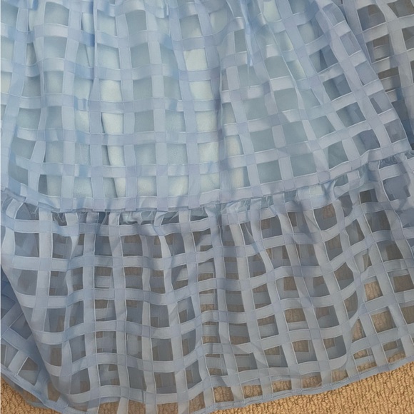 NWT PrettyGarden Blue Puff-Sleeve Ruffle Dress Size S - Picture 10 of 15